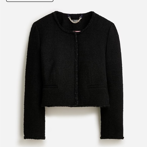 J.Crew Louisa Lady Jacket In black Maritime Tweed - Picture 2 of 2